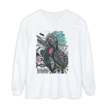 Colorful Artistic Long Sleeve T-Shirt - Unisex Garment-Dyed Tee